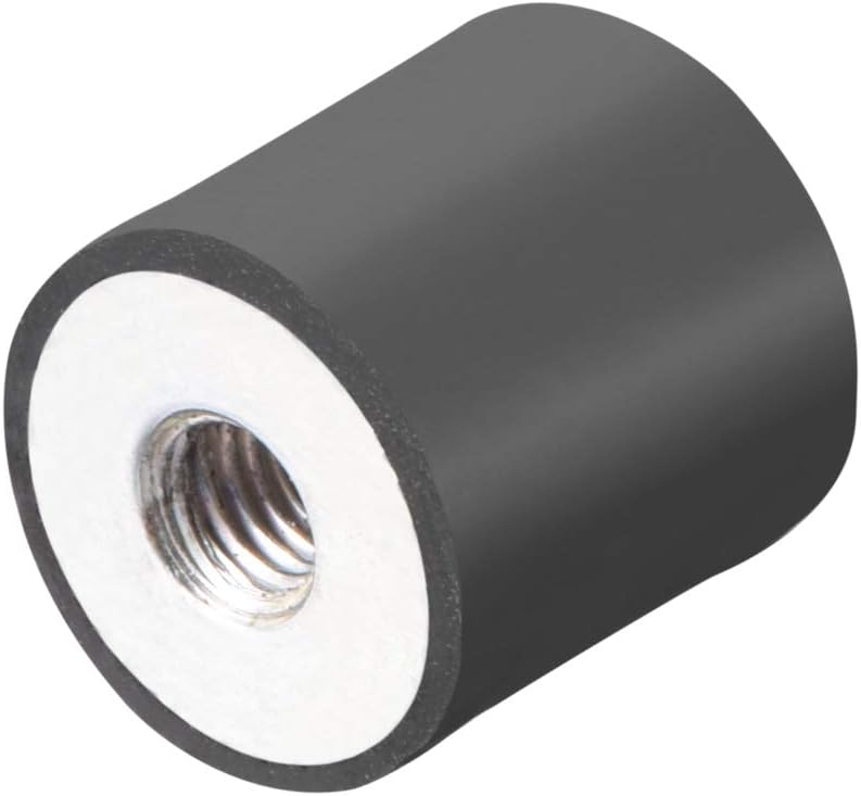 sourcing map 15 x 15mm M5 Thread Female Rubber Mounts,Vibration Isolators,Replaces Anti Vibration Pads Flat Silentblock Base Block 8pcs