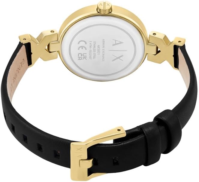 Orologio Donna, Movimento al Quarzo Due Lancette e Cassa 32 mm con cinturino in acciaio inossidabile