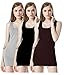 Moxeay Womens Extra Long Stretch Cotton Tank Top Assorted (X-Large,Pack of 3)