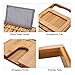 LANGRIA Bathtub Caddy Wood Bamboo Bath Tray with Wine and Book Holder Extending Sides Non-Slip Rubber Base, HIGH-Class, Natural Bamboo Color