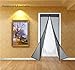 Magnetic Screen Door with Durable Polyester Anti Mosquito Bugs Mesh Curtain Easy to Install Full Frame Velcro, Fits Door Size up to 36
