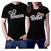 picontshirt Groom & Bride MM Couple T-Shirts Men L/Women S Black