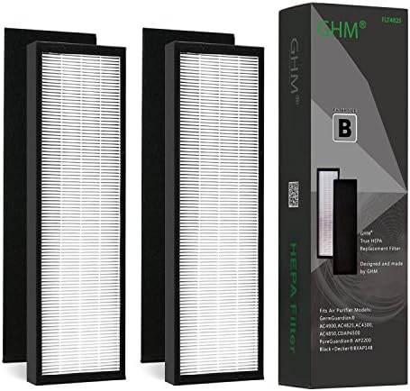 2 Pack FLT4825 Replacement Filter B for GermGuardian Air Purifier Models AC4825, AC4825E, AC4300BPTCA, AC4850PT, AC4900CA, CDAP4500BCA, CDAP4500WCA