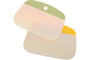 Cabilock 2pcs Plastic Dough Scraper Kitchen Tool for Baking and Cooking PP Material Bench Scraper for Bread