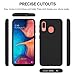 Samsung Galaxy A20/A30 Case,W/[2-Pack]Tempered Glass Screen Protector Dual Layers Heavy Duty Protective Hard PC Football Lines Design Back Soft TPU Rubber Armor Defender Shockproof Phone Case.(Black)