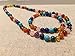 Baltic Amber Adult 17 inch Necklace Rainbow Honey Amber Pink Rose Quartz Red Agate Aventurine Cyrsocolla