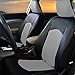 FH Group PU006GRAY115 Universal Fit Full Set Leather Gray Automotive Seat Covers fits most Cars, SUVs, and Trucks (Airbag Safe and Split Bench Ready)