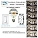Half Chrome Light Bulb Dimmable LED Filament Vintage Bulb with Mirror 6W (60W Equivalent) G80/G25 E26 Medium Base Warm White 2700K