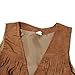 21KIDS Child Girl Tassel Fringed Outerwear Faux Suede Fur Jacket Waistcoat Vest Gilet