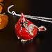 MICG Bird Trinket Box Spoontiques Cardinal Metal Enameled Animal Figurine Collectable Wedding Jewelry Ring Holder Organizer (Red Head)