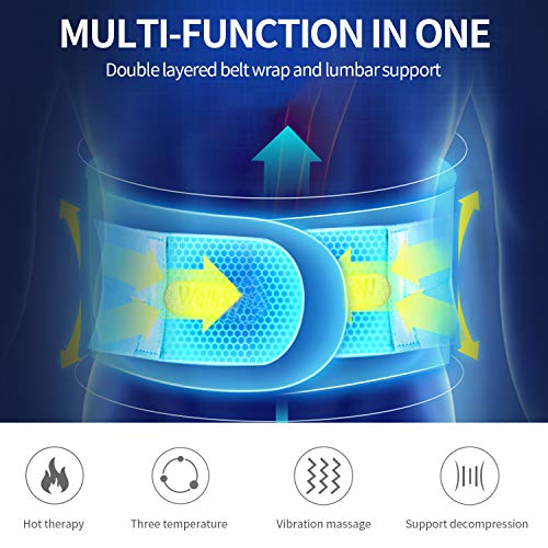 Heated/Cold Waist Brace Belt Reusable Heat/Ice Pack, Far Infrared