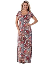 Alki 'I de la mujer de manga corta palabra de longitud maxi vestido