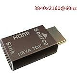 HDMI Pass-Through EDID Emulator for use with Video splitters, Switches and Extenders (fit-Headless) 3840x2160@60hz-Brown