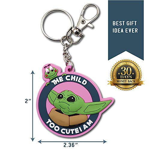 MyPrintOn Baby Yoda 3D PVC Keychain 2" with Snap Hook The Child Baby