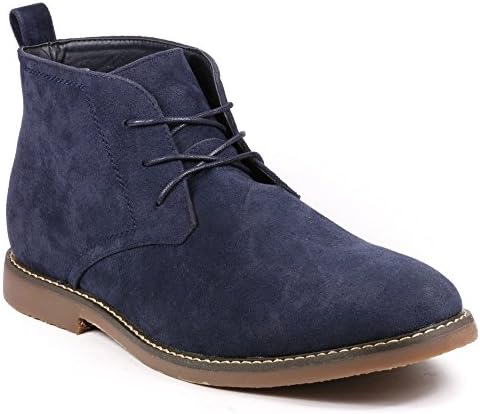 Miko Lotti BF1302 Men's Lace Up Casual Fashion Ankle Chukka Boots (7, Blue)