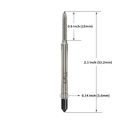 Machine Tap 4-40 UNC Thread Pitch 3 Flutes, High