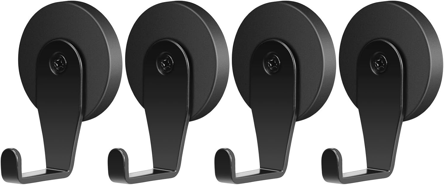 Wreath Hangers - FYY Magnetic Wreath Hanger, 4 Pack Heavy Duty Magnets with Hook for Refrigerator, Christmas Decoration Magnetic Hooks for Metal Front Door, Cruise Hook Hanger for Hanging Cabins Grill Coat Pattern 1