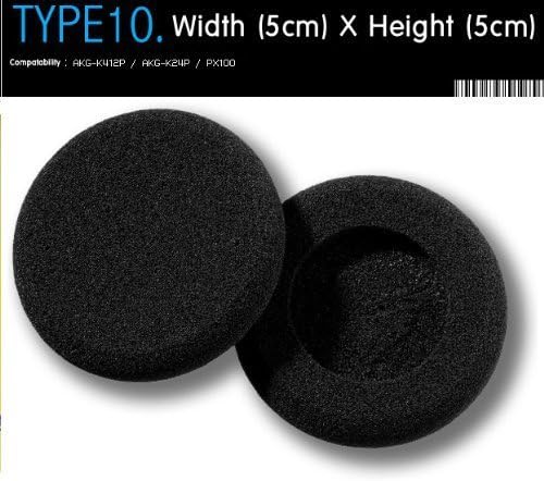 Earpads, ear pads, ear cushion Replacement for headset, Compatible with Sennheiser Panasonic Philips etc. Diameter 50mm T10