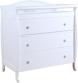 Amazon Com Athena Grace 3 Drawer Changer Dresser With Tray