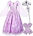 Girls Rapunzel Deluxe Princess Dress Costume (7-8)