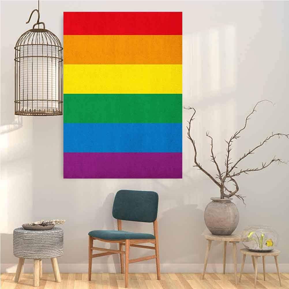 Jinguizi Pride Modern Wall Decor Horizontal Rainbow Colored