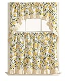 GoodGram Country Lemon Fest 3 Pc. Kitchen Curtain Tier & Swag Set