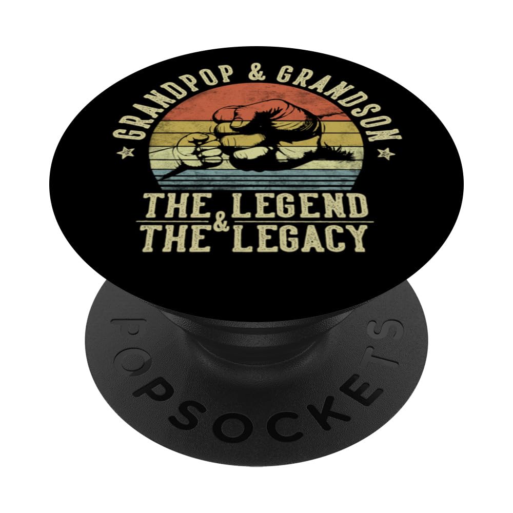 Grandpop & Grandson The Legend & The Legacy Gifts Grandpop PopSockets Swappable PopGrip