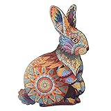 KOFUN Wooden Puzzle for Adults Kids, Rabbit Jigsaw