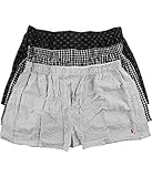 Polo Ralph Lauren Men`s Classic Fit Cotton Woven Boxers 3 Pack