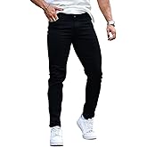 Men's Classic Slim Fit Stretchy Jeans for Men Skinny Flex Denim Pants Ripped Designer