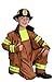 Aeromax Jr. Fire Fighter Suit with Helmet, Size 4/6 - Tan