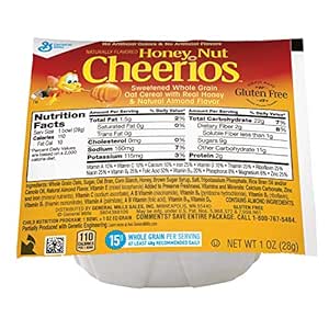 Amazon.com: Honey Nut Cheerios Cereal Single Serve Bowl, 1