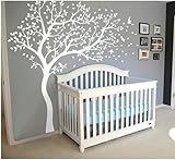 Wall Art Decoration Wall Mural Vinyl Wall Decal Tree and Flying Birds Cherry Blossom Tree Wall Sticker for Kids Room
