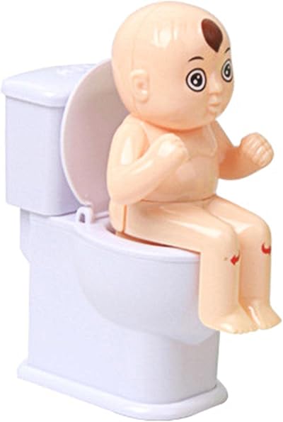 Fowybe Wee Pee Boy Water Squirting Toy Closestool Prank Novelty Gift for Kids