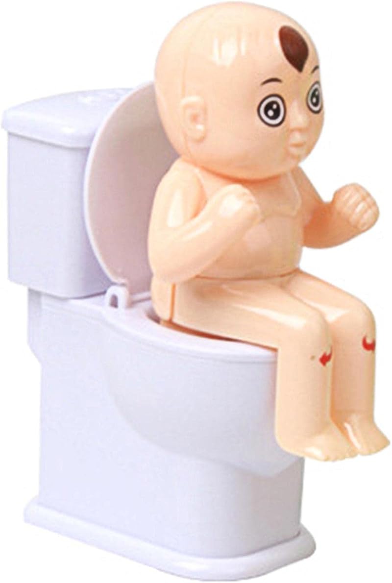 Fowybe Wee Pee Boy Water Squirting Toy Closestool Prank Novelty Gift for Kids