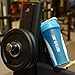 BOTTLED JOY Protein Shaker Bottle, Non-toxic Wide Mouth 100% Leak Proof Shake Water Bottles 27oz 800ml (Blue)