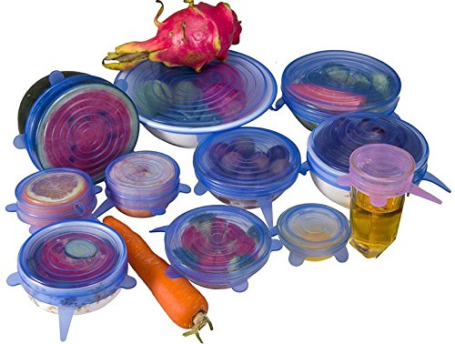 SWQ 9 Pack Silicone Covers Two Styles Reusable for Microwaves Bowls Pots Cups Food Cover To Keep Your Food Fresh And Tasty - Thumbnail 3