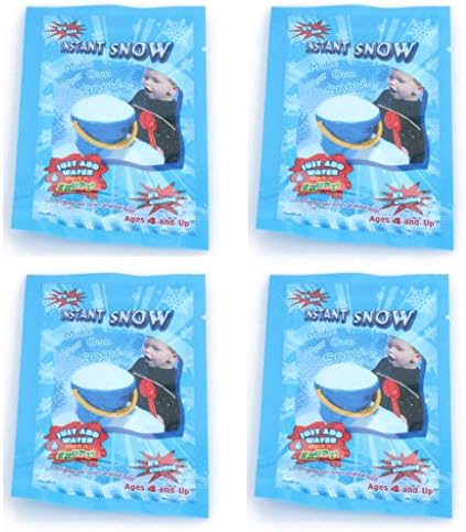 Jesse Pack of 4 Artificial Snow, Magic Instant Snow Fluffy Super Absorbant Home Ornament Party Decoration for Christmas Wedding Festival