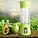 E-UNIONA Rechargeable Household Portable Mini Fruit Juice Extractor,USB Electric Safety Juicer Cup,Food Grade Pc+Food Grade Rubber Seal,400ML(Green)