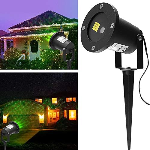 QIANGUANG LED Projector Lamp, Light Waterproof Moving Red Green Romantic Lase Lights Landscape Spotlights for Party Decoration Outdoor Garden Yard Wall Ceiling Decor