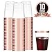 Munfix 100 Rose Gold Plastic Cups 10 Oz Clear Plastic Cups Tumblers Rose Gold Rimmed Cups Fancy Disposable Wedding Cups Elegant Party Cups with Rose Gold Rim