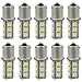 CIIHON 1156 1141 7506 P21W LED Bulb BA15S 18-5050 SMD Interior Lights Replacement Backup Reverse Tail 12V RV Camper 6000K Warm White Super Bright Pack of 10