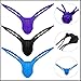ACSUSS Men's Grape Smugglers Micro Bulge Pouch Thongs V-String Bikini Briefs Underwear