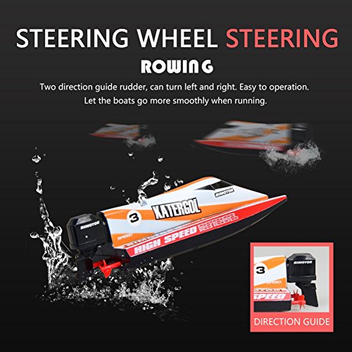 Wenasi Remote Control Boat for Outdoor Pools & Lakes 2.4GHz High Speed RC Racing Boats for Adults & Kids Children's Day Gift - Thumbnail 5