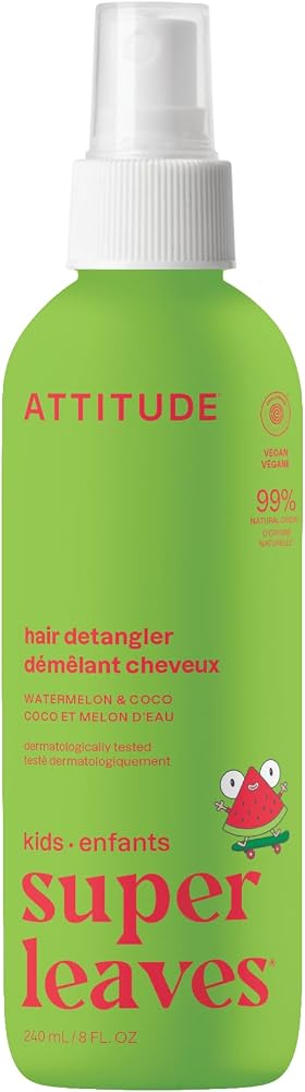 ATTITUDE Watermelon Coconut Kids Hair Detangler, 240 ML