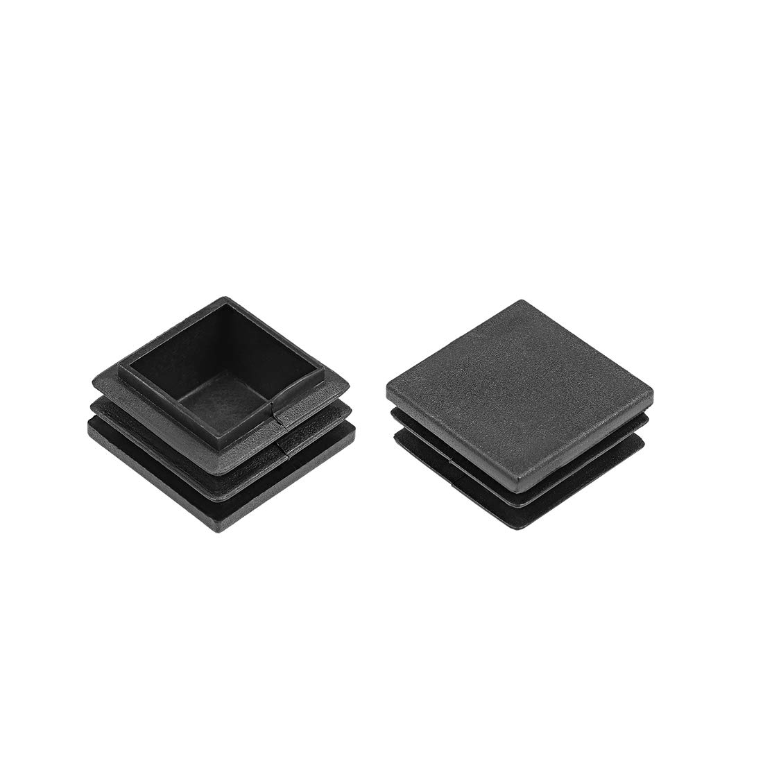 sourcing map Plastic Plug End Caps 28mm x 28mm Square Furniture Table Chair Legs 4Pcs