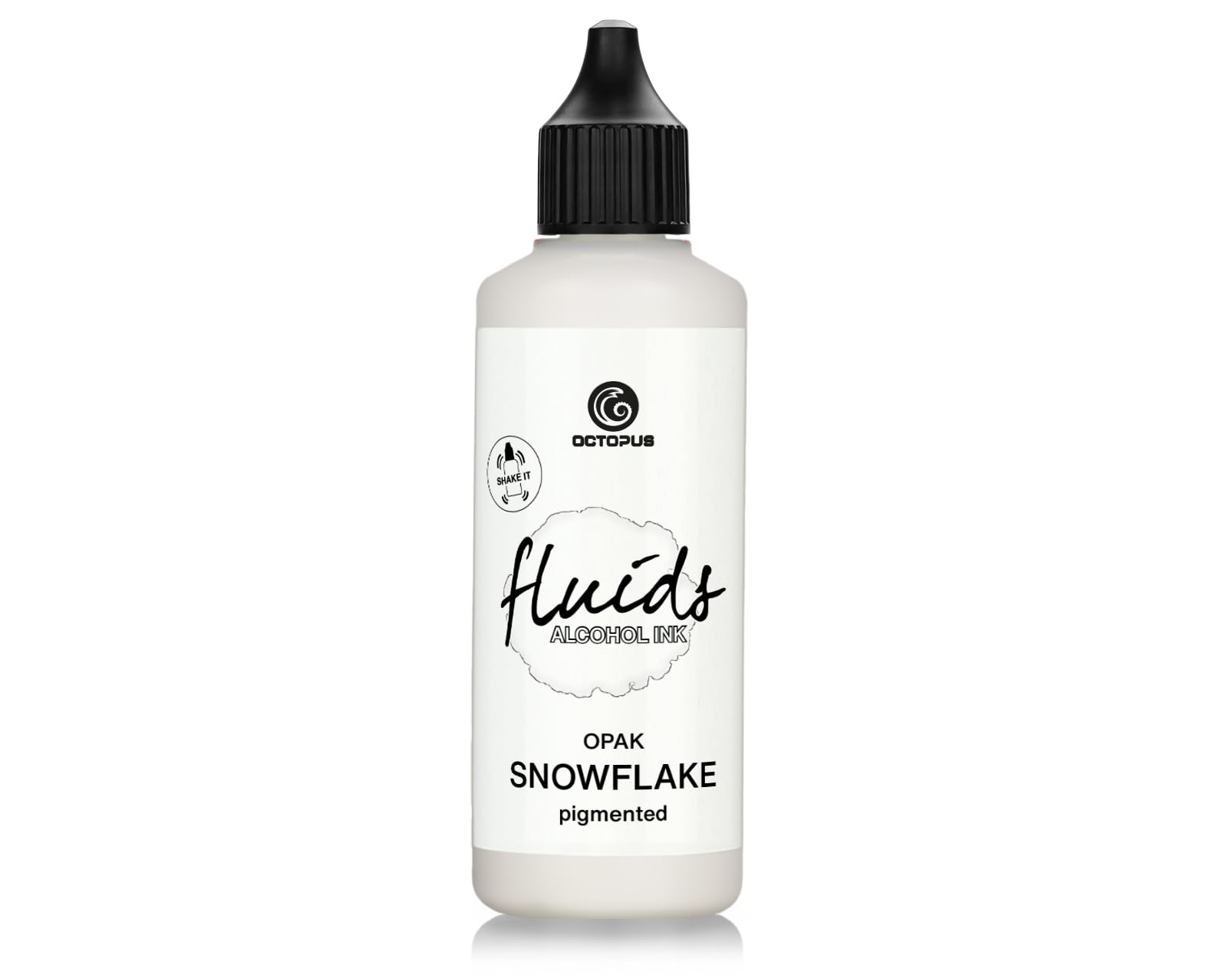 100 ml Fluids Alcohol Ink Snowflake for Fluid Art and Resin, White