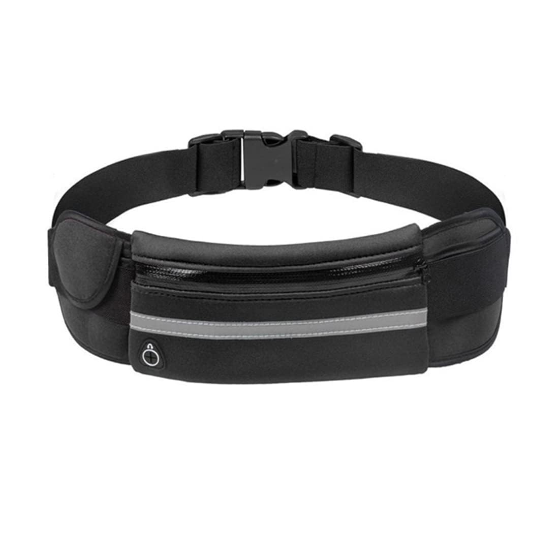Running Belt, Waist Pack, Runners Fanny Pack, Sports Belt Pack, Run Waist Belt, with Adjustable Band and Reflective Strip, Ultra Light Fitness Belt, Waterproof Running Waist Pack, for Women and Men
