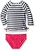 Nautica Little Girls' Anchor Foil Rashguard Set