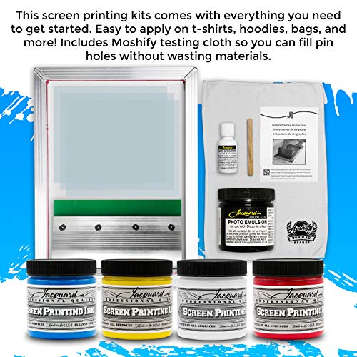 Jacquard Screen Printing Kit Made in USA Includes 4 Colors of Premium